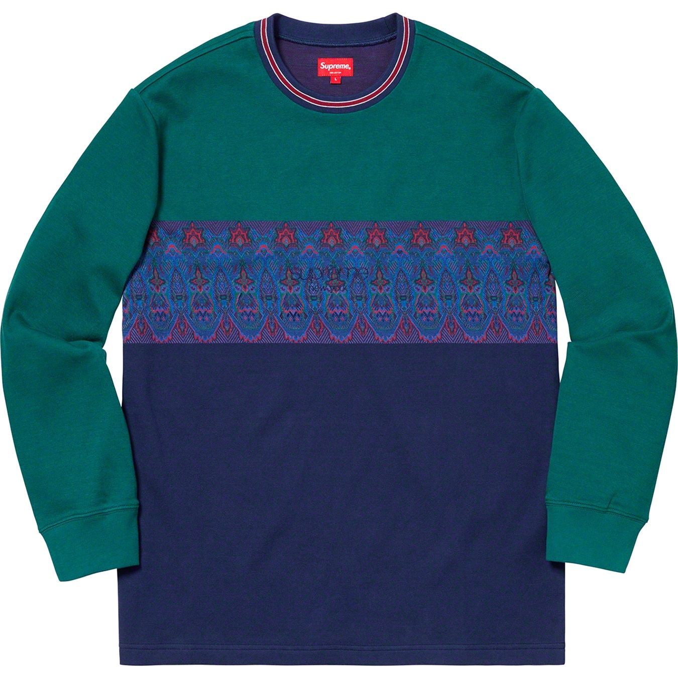 Paisley Stripe L/S Top view 4